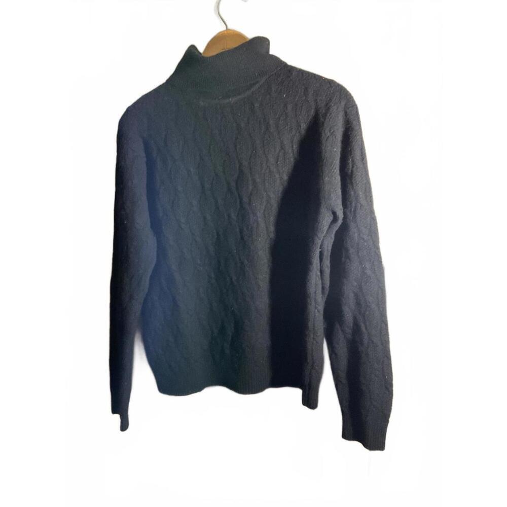 Vintage Talbots  Lambswool/Angora Cable knit Turtleneck Sweater Small
